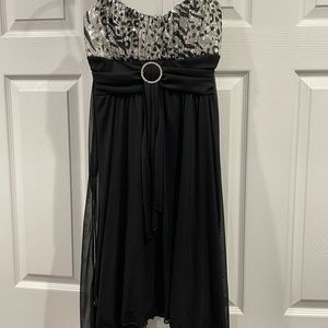 Black dress with sequin bodice